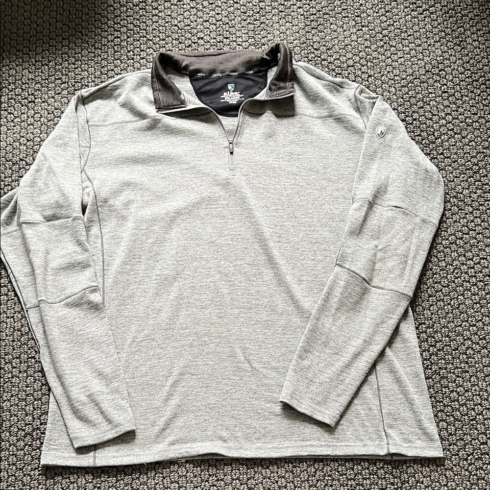 Men’s Kuhl Lightweight Performance 1/4 Zip Gray Pullover Sweater